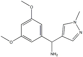 (3,5-dimethoxyphenyl)(1-methyl-1H-pyrazol-4-yl)methanamine 结构式