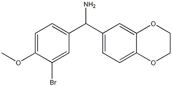 (3-bromo-4-methoxyphenyl)(2,3-dihydro-1,4-benzodioxin-6-yl)methanamine 结构式