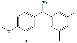 (3-bromo-4-methoxyphenyl)(3,5-dimethylphenyl)methanamine 结构式