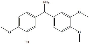 (3-chloro-4-methoxyphenyl)(3,4-dimethoxyphenyl)methanamine 结构式