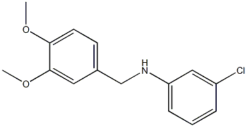 (3-chlorophenyl)(3,4-dimethoxyphenyl)methylamine 结构式