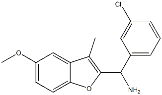 (3-chlorophenyl)(5-methoxy-3-methyl-1-benzofuran-2-yl)methanamine 结构式