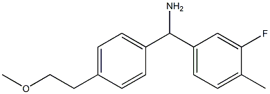 (3-fluoro-4-methylphenyl)[4-(2-methoxyethyl)phenyl]methanamine 结构式