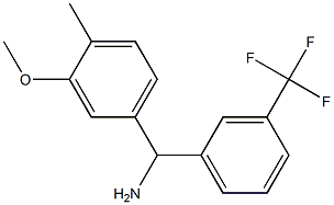 (3-methoxy-4-methylphenyl)[3-(trifluoromethyl)phenyl]methanamine 结构式