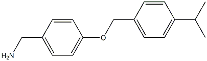 (4-{[4-(propan-2-yl)phenyl]methoxy}phenyl)methanamine 结构式