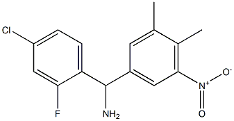(4-chloro-2-fluorophenyl)(3,4-dimethyl-5-nitrophenyl)methanamine 结构式