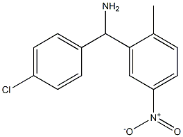 (4-chlorophenyl)(2-methyl-5-nitrophenyl)methanamine 结构式