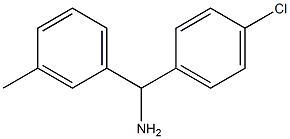 (4-chlorophenyl)(3-methylphenyl)methanamine 结构式
