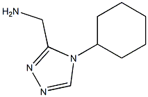 (4-cyclohexyl-4H-1,2,4-triazol-3-yl)methylamine 结构式