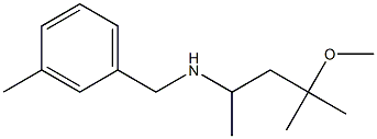 (4-methoxy-4-methylpentan-2-yl)[(3-methylphenyl)methyl]amine 结构式