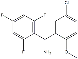 (5-chloro-2-methoxyphenyl)(2,4,6-trifluorophenyl)methanamine 结构式