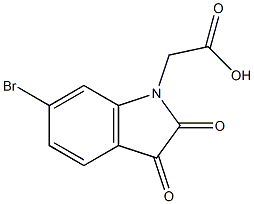 (6-bromo-2,3-dioxo-2,3-dihydro-1H-indol-1-yl)acetic acid 结构式