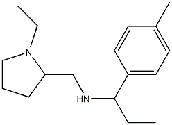 [(1-ethylpyrrolidin-2-yl)methyl][1-(4-methylphenyl)propyl]amine 结构式