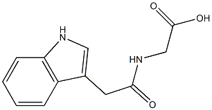 [(1H-indol-3-ylacetyl)amino]acetic acid 结构式