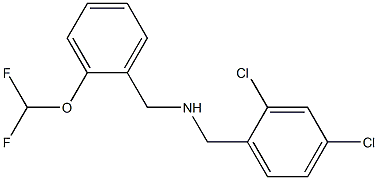 [(2,4-dichlorophenyl)methyl]({[2-(difluoromethoxy)phenyl]methyl})amine 结构式