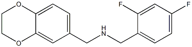 [(2,4-difluorophenyl)methyl](2,3-dihydro-1,4-benzodioxin-6-ylmethyl)amine 结构式