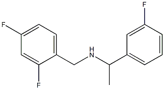 [(2,4-difluorophenyl)methyl][1-(3-fluorophenyl)ethyl]amine 结构式