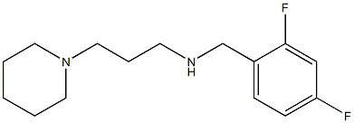 [(2,4-difluorophenyl)methyl][3-(piperidin-1-yl)propyl]amine 结构式