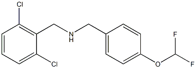 [(2,6-dichlorophenyl)methyl]({[4-(difluoromethoxy)phenyl]methyl})amine 结构式