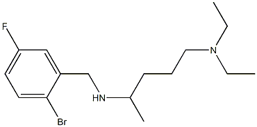 [(2-bromo-5-fluorophenyl)methyl][5-(diethylamino)pentan-2-yl]amine 结构式