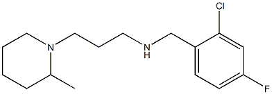 [(2-chloro-4-fluorophenyl)methyl][3-(2-methylpiperidin-1-yl)propyl]amine 结构式