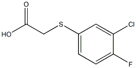 [(3-chloro-4-fluorophenyl)thio]acetic acid 结构式