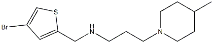 [(4-bromothiophen-2-yl)methyl][3-(4-methylpiperidin-1-yl)propyl]amine 结构式