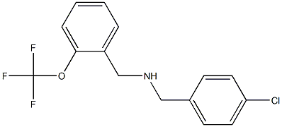 [(4-chlorophenyl)methyl]({[2-(trifluoromethoxy)phenyl]methyl})amine 结构式