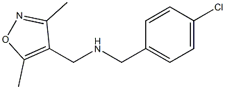 [(4-chlorophenyl)methyl][(3,5-dimethyl-1,2-oxazol-4-yl)methyl]amine 结构式