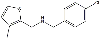 [(4-chlorophenyl)methyl][(3-methylthiophen-2-yl)methyl]amine 结构式