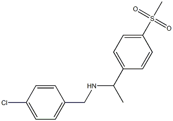 [(4-chlorophenyl)methyl][1-(4-methanesulfonylphenyl)ethyl]amine 结构式