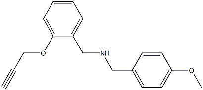 [(4-methoxyphenyl)methyl]({[2-(prop-2-yn-1-yloxy)phenyl]methyl})amine 结构式