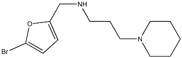 [(5-bromofuran-2-yl)methyl][3-(piperidin-1-yl)propyl]amine 结构式