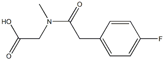 [[(4-fluorophenyl)acetyl](methyl)amino]acetic acid 结构式