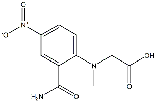 [[2-(aminocarbonyl)-4-nitrophenyl](methyl)amino]acetic acid 结构式