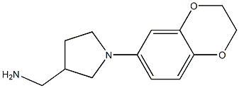 [1-(2,3-dihydro-1,4-benzodioxin-6-yl)pyrrolidin-3-yl]methylamine 结构式