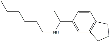 [1-(2,3-dihydro-1H-inden-5-yl)ethyl](hexyl)amine 结构式