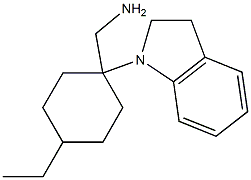 [1-(2,3-dihydro-1H-indol-1-yl)-4-ethylcyclohexyl]methanamine 结构式