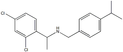 [1-(2,4-dichlorophenyl)ethyl]({[4-(propan-2-yl)phenyl]methyl})amine 结构式