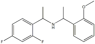 [1-(2,4-difluorophenyl)ethyl][1-(2-methoxyphenyl)ethyl]amine 结构式