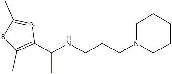 [1-(2,5-dimethyl-1,3-thiazol-4-yl)ethyl][3-(piperidin-1-yl)propyl]amine 结构式