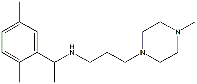 [1-(2,5-dimethylphenyl)ethyl][3-(4-methylpiperazin-1-yl)propyl]amine 结构式