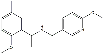 [1-(2-methoxy-5-methylphenyl)ethyl][(6-methoxypyridin-3-yl)methyl]amine 结构式