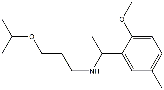 [1-(2-methoxy-5-methylphenyl)ethyl][3-(propan-2-yloxy)propyl]amine 结构式
