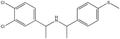 [1-(3,4-dichlorophenyl)ethyl]({1-[4-(methylsulfanyl)phenyl]ethyl})amine 结构式