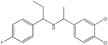 [1-(3,4-dichlorophenyl)ethyl][1-(4-fluorophenyl)propyl]amine 结构式