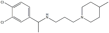 [1-(3,4-dichlorophenyl)ethyl][3-(4-methylpiperidin-1-yl)propyl]amine 结构式