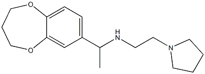 [1-(3,4-dihydro-2H-1,5-benzodioxepin-7-yl)ethyl][2-(pyrrolidin-1-yl)ethyl]amine 结构式