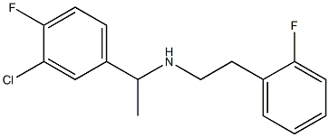 [1-(3-chloro-4-fluorophenyl)ethyl][2-(2-fluorophenyl)ethyl]amine 结构式