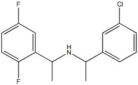 [1-(3-chlorophenyl)ethyl][1-(2,5-difluorophenyl)ethyl]amine 结构式